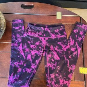 lululemon athletica Purple and Black Leggings